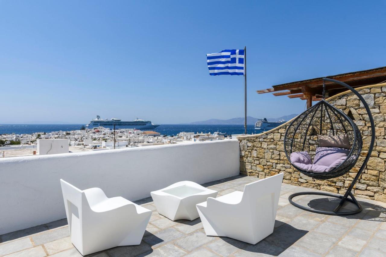 Floral Villa With Marvelous View To Mykonos Town Exterior foto