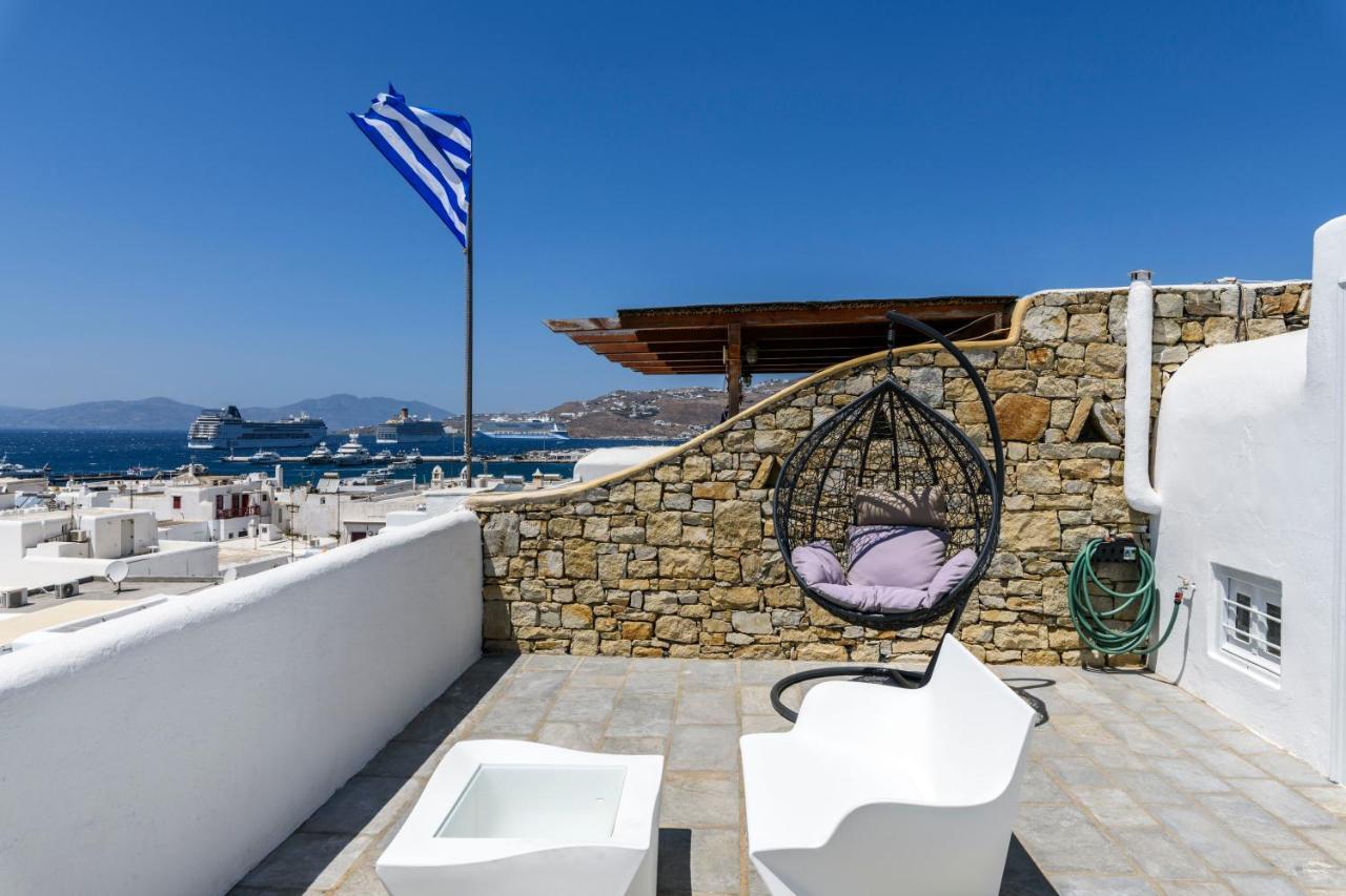 Floral Villa With Marvelous View To Mykonos Town Exterior foto